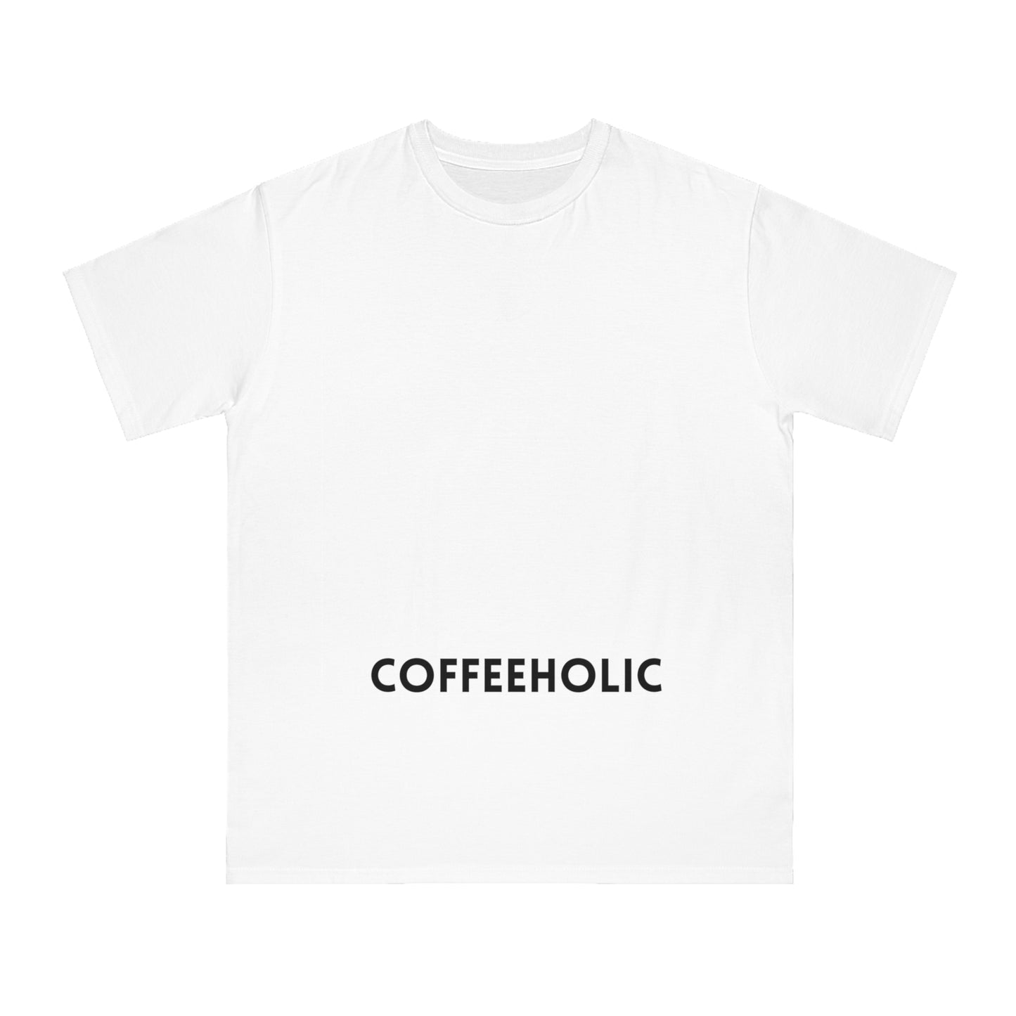 Coffeeholic Organic Unisex T-Shirt, Eco-Friendly Tee for Coffee Lovers, Gift for Baristas, Casual Wear, Birthday & Holiday
