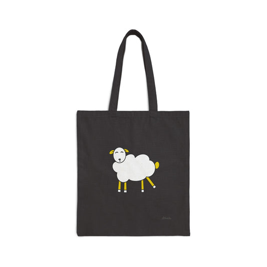 Cute Sheep Canvas Tote Bag for Everyday Use, Eco-friendly Shopping Bag, Animal Lover Gift, Farmhouse Decor, Cute Gift Idea