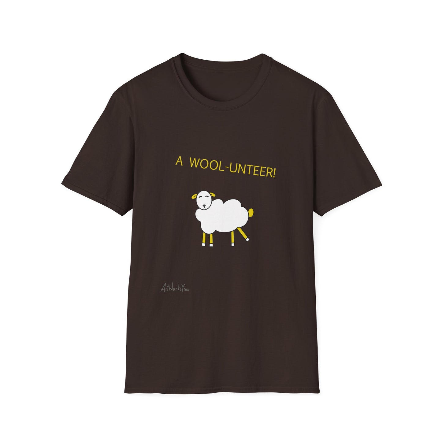 Witty Wooly Unisex T-Shirt, Cute Sheep Graphic Tee, Funny Animal Shirt, Gift for Animal Lovers, Casual Everyday Wear