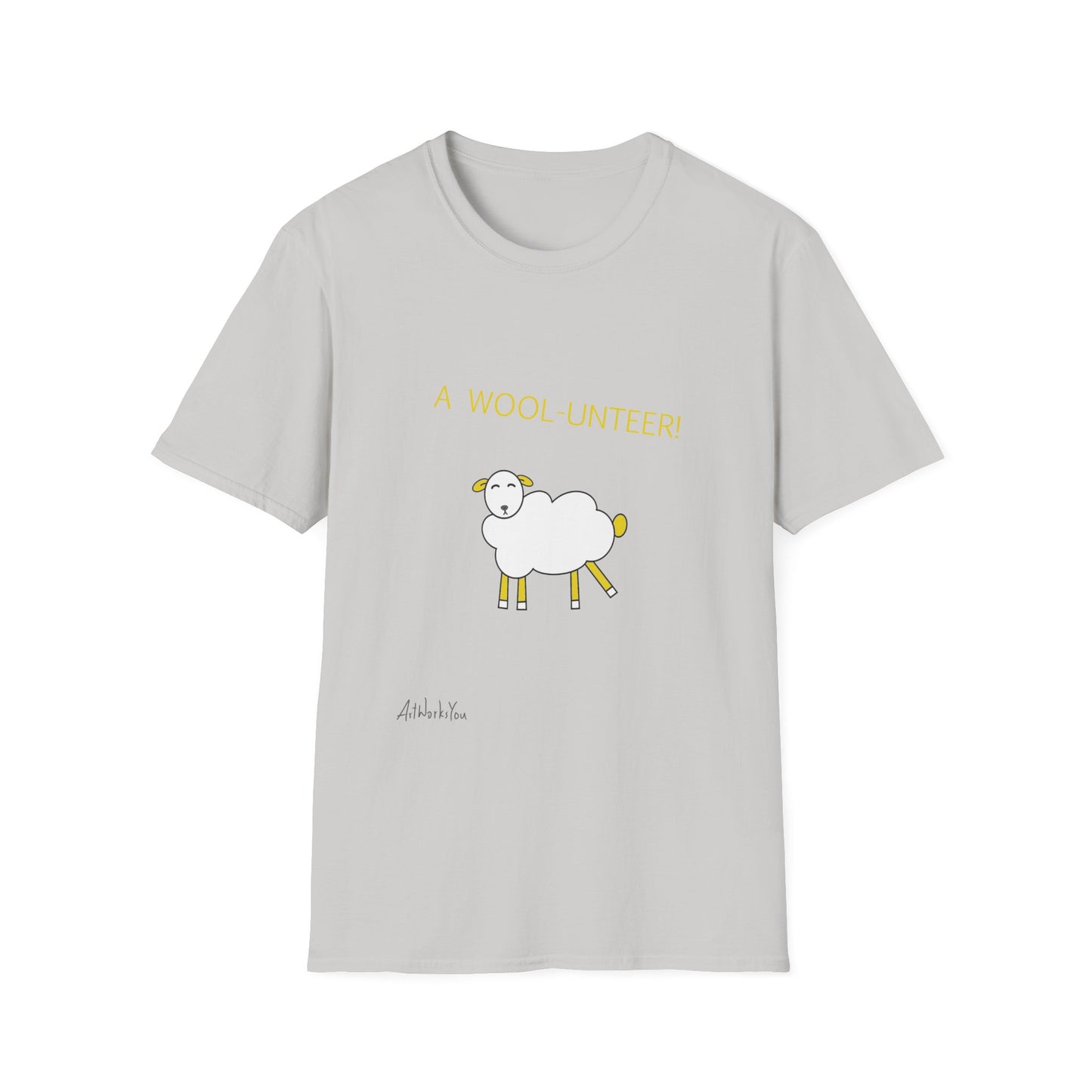 Witty Wooly Unisex T-Shirt, Cute Sheep Graphic Tee, Funny Animal Shirt, Gift for Animal Lovers, Casual Everyday Wear