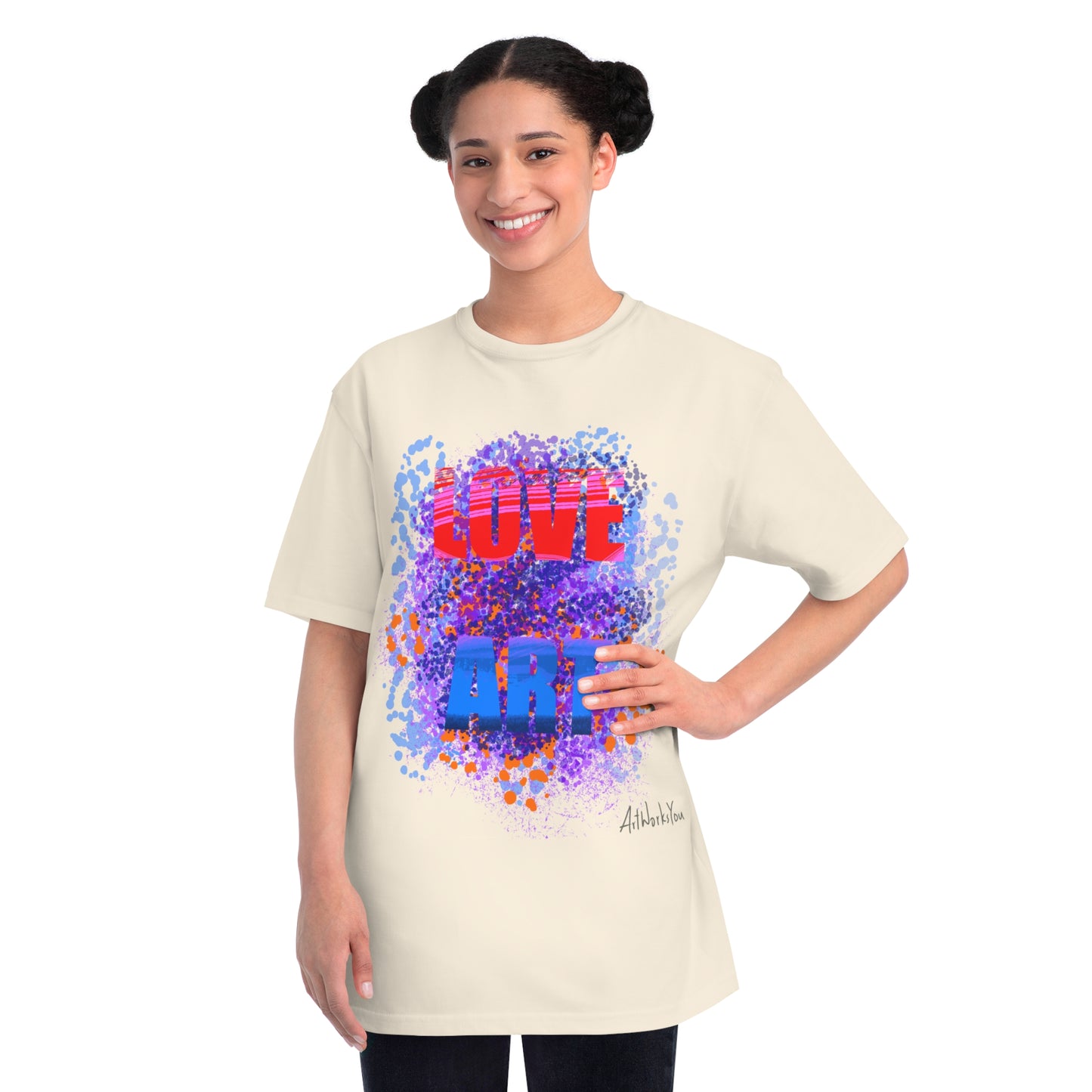 Artistic Love Organic Unisex T-Shirt | Casual Wear, Gift for Art Lovers, Creative Apparel, Eco-Friendly Tee, Unique Expression