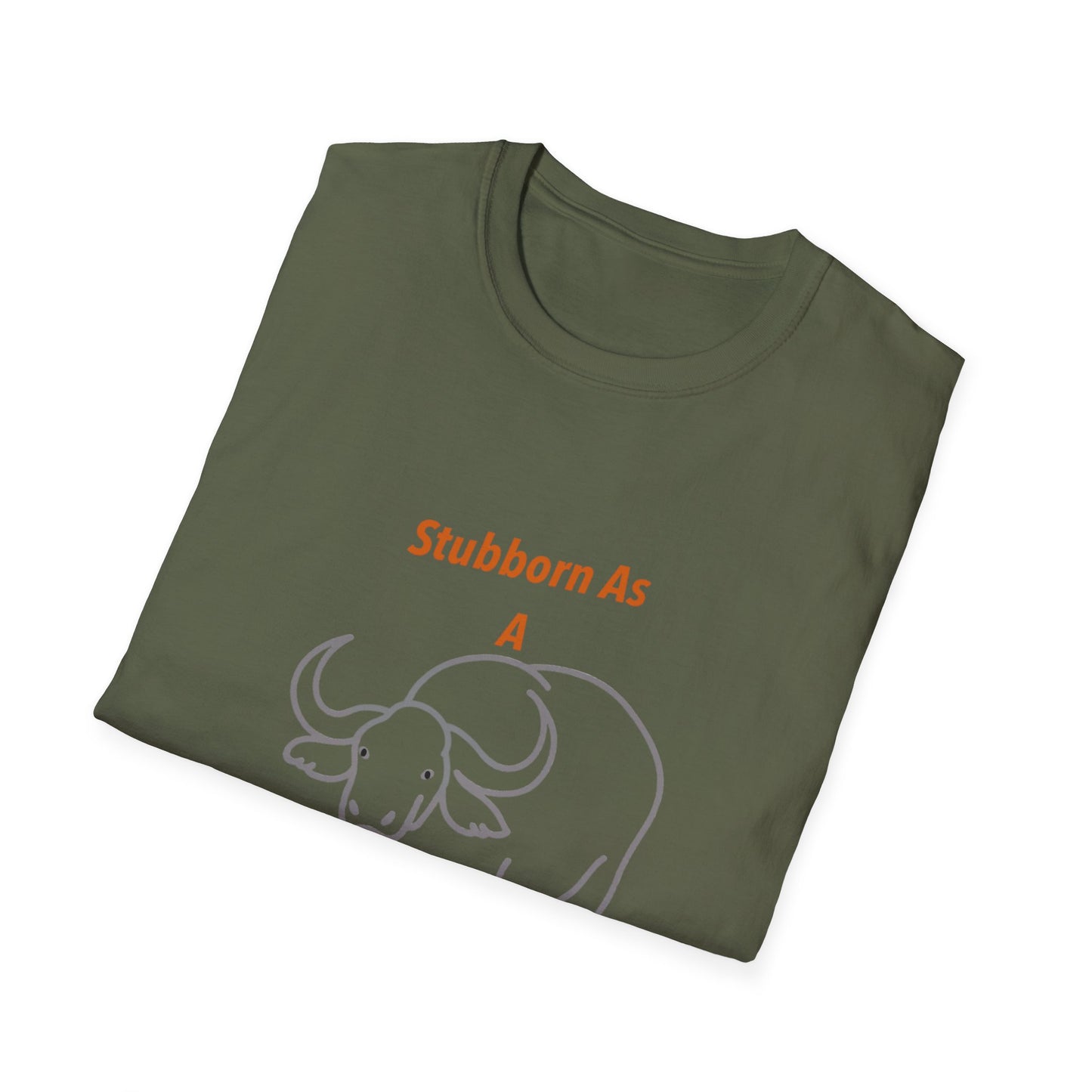 Stubborn As a Bull, Fun T-Shirt Gift, Casual Wear, Unisex Softstyle Tee