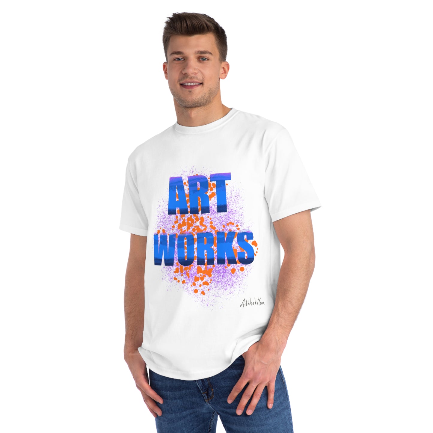 Art Works Organic T-Shirt, Unisex Tee, Creative Apparel, Art Lover Gift, Casual Wear, Artistic Expression