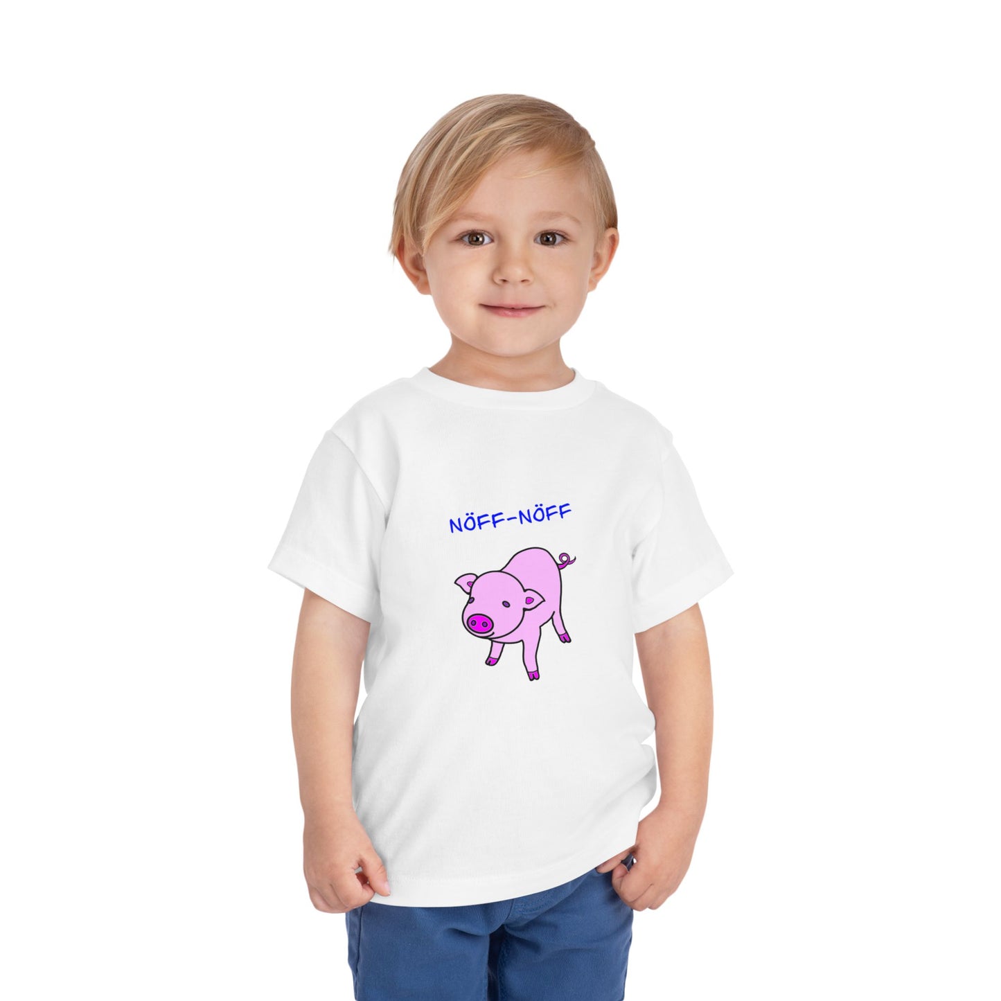 Adorable Toddler Pig Tee, Cute Animal Tee, Nöff-Nöff T-Shirt, Gift for Kids, Birthday Outfit, Farm Theme Tee