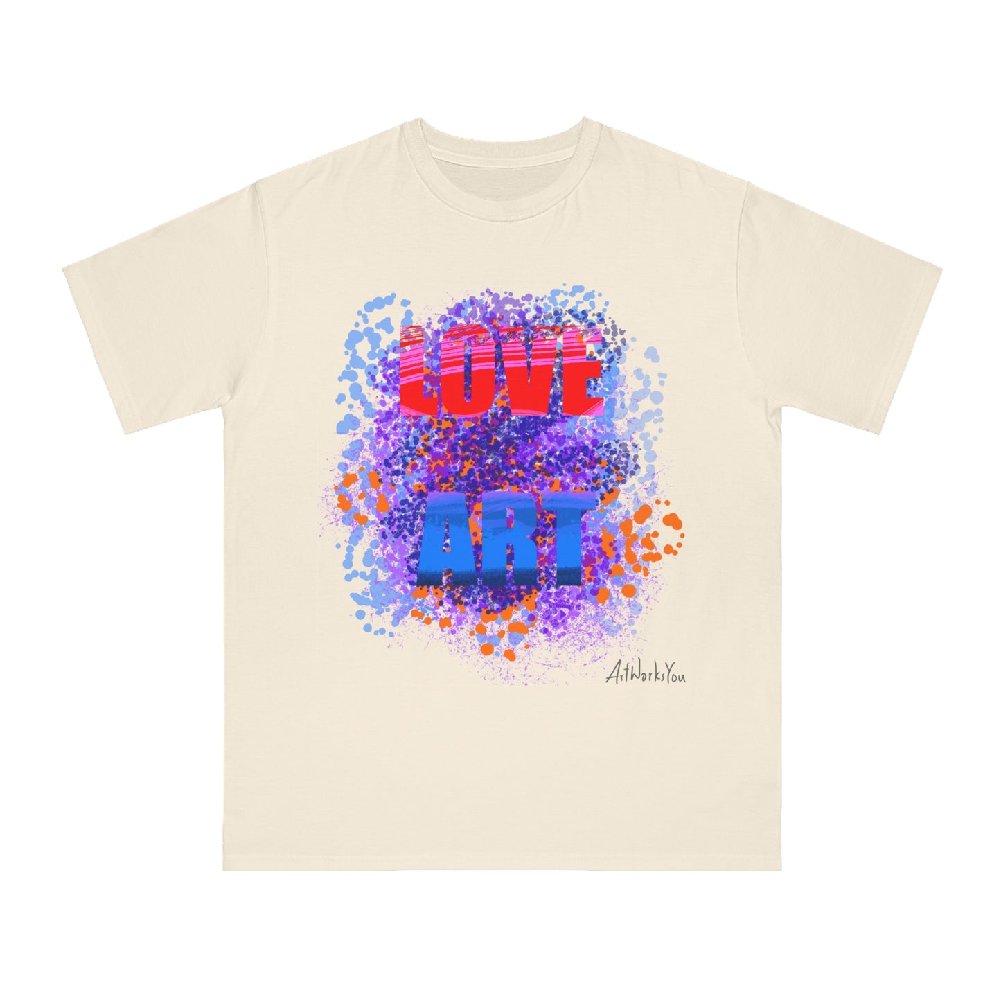 Artistic Love Organic Unisex T-Shirt | Casual Wear, Gift for Art Lovers, Creative Apparel, Eco-Friendly Tee, Unique Expression