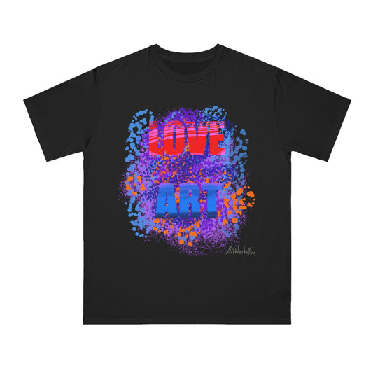 Artistic Love Organic Unisex T-Shirt | Casual Wear, Gift for Art Lovers, Creative Apparel, Eco-Friendly Tee, Unique Expression