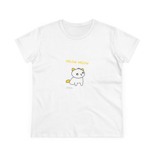 Cute Cat Graphic Women's Tee, Animal Lover Gift, Casual Top, Cat Mom Shirt, Perfect for Everyday Wear