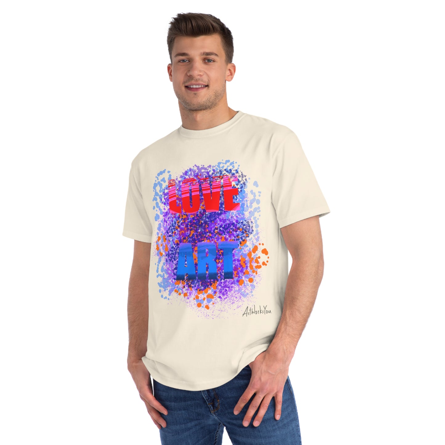 Artistic Love Organic Unisex T-Shirt | Casual Wear, Gift for Art Lovers, Creative Apparel, Eco-Friendly Tee, Unique Expression