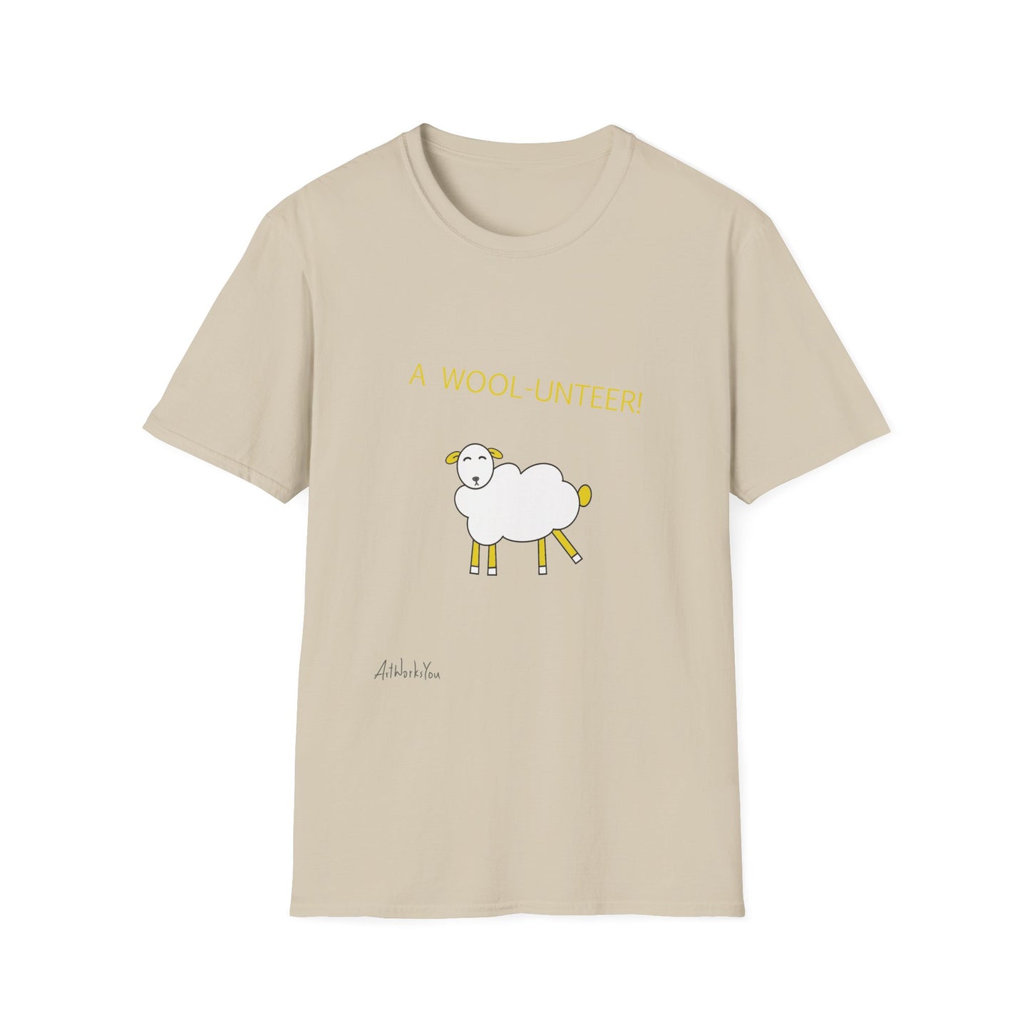 Witty Wooly Unisex T-Shirt, Cute Sheep Graphic Tee, Funny Animal Shirt, Gift for Animal Lovers, Casual Everyday Wear