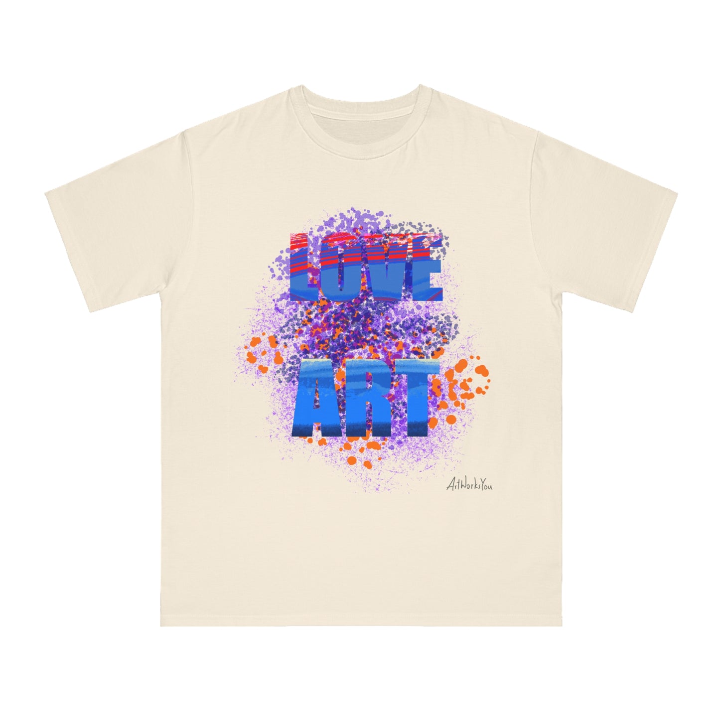 Love Art Organic Unisex Classic T-Shirt, Inspirational Tee, Gift for Artists, Casual Fashion, Eco-Friendly Clothing