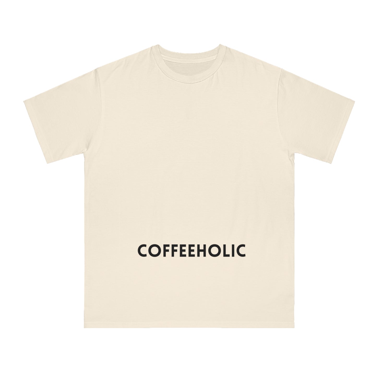 Coffeeholic Organic Unisex T-Shirt, Eco-Friendly Tee for Coffee Lovers, Gift for Baristas, Casual Wear, Birthday & Holiday