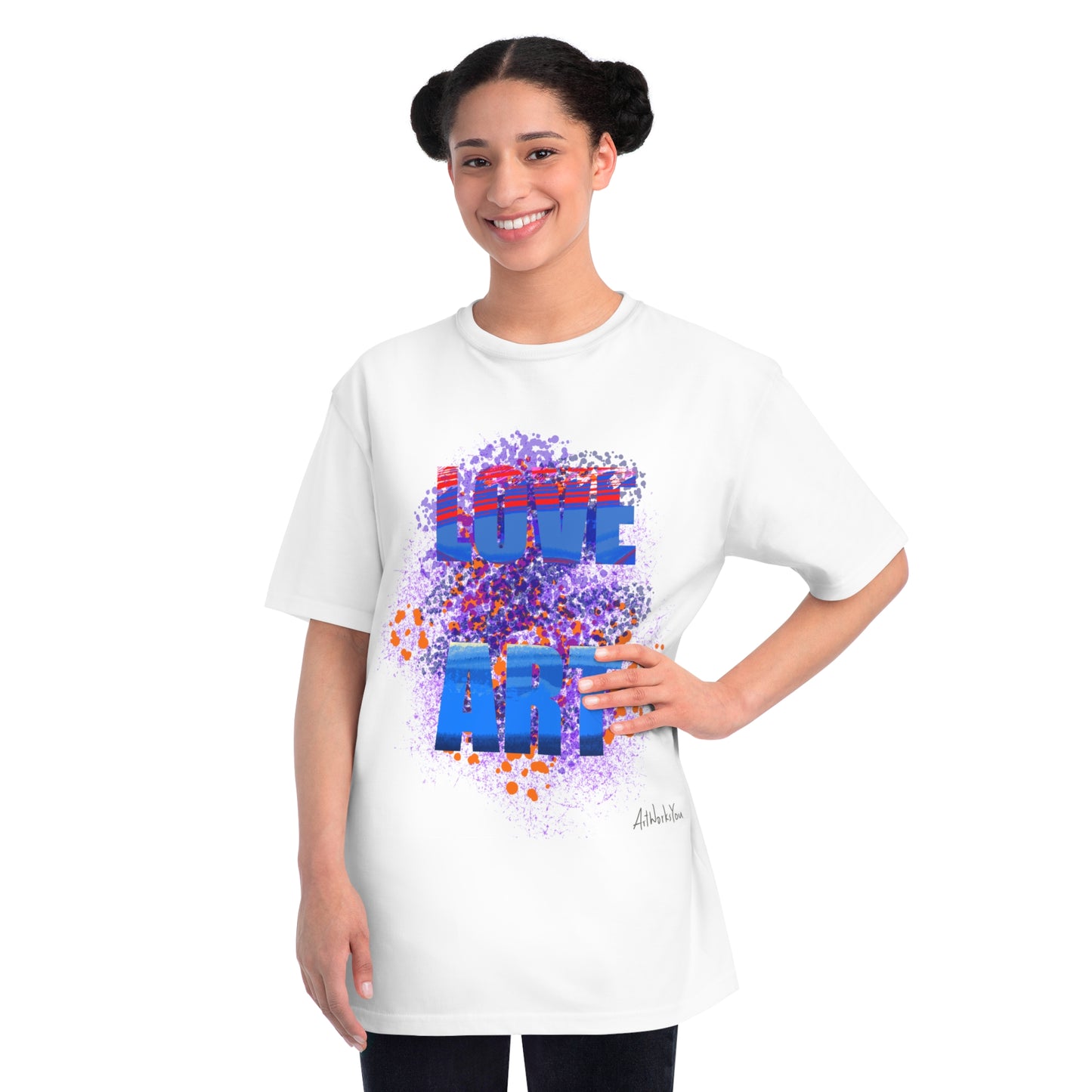 Love Art Organic Unisex Classic T-Shirt, Inspirational Tee, Gift for Artists, Casual Fashion, Eco-Friendly Clothing