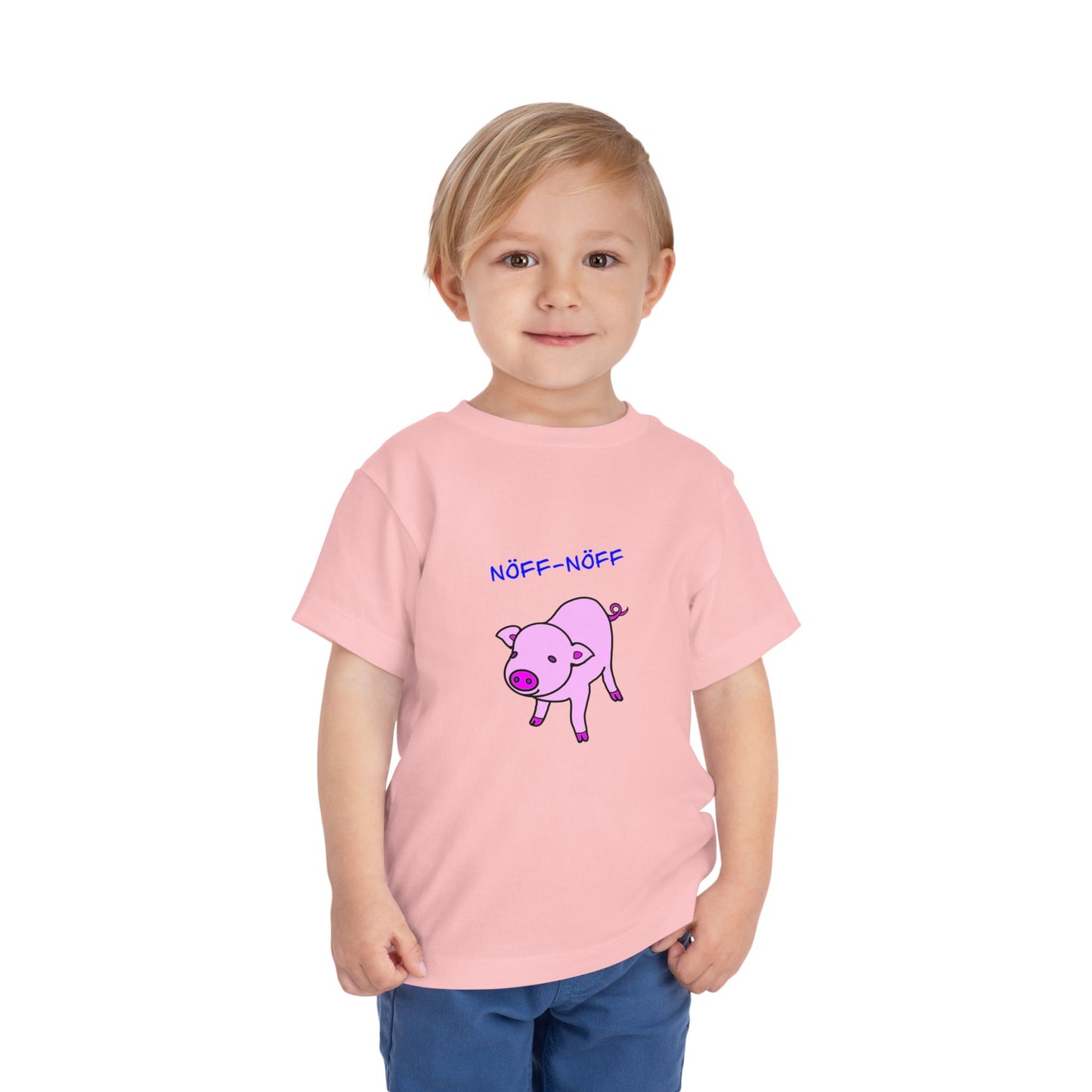 Adorable Toddler Pig Tee, Cute Animal Tee, Nöff-Nöff T-Shirt, Gift for Kids, Birthday Outfit, Farm Theme Tee